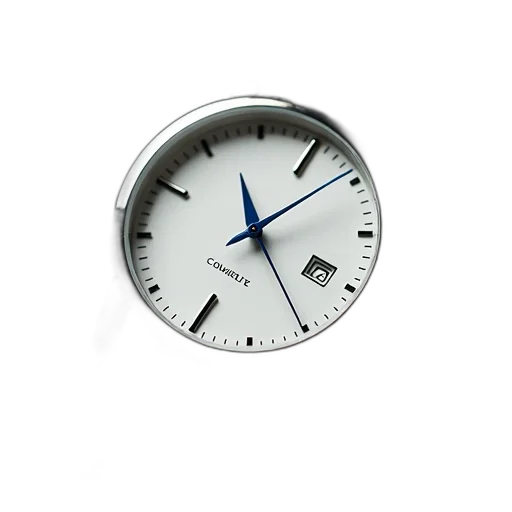 3d render, photorealistic, black, leather, strap, watch, white, dial transparent PNG cut-out