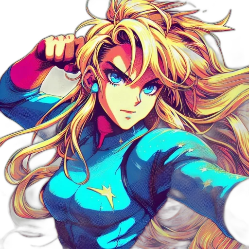 anime, comic book art, vaporwave, pixel art, blue, colorful, neon, animated transparent PNG cut-out