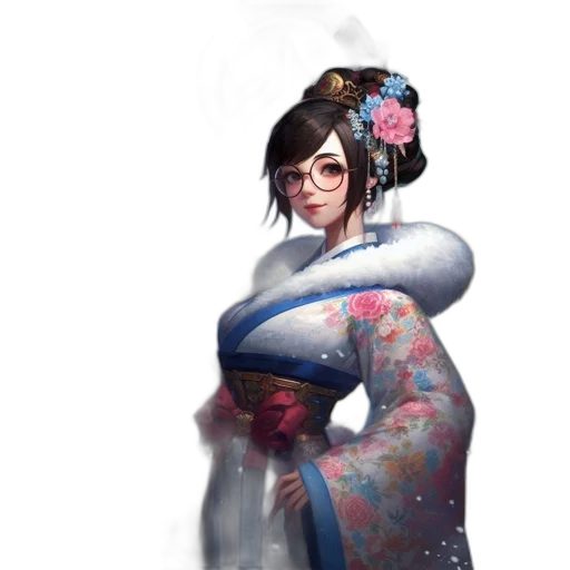 staff, dress, face, robot, concept art, fantasy art, photorealistic, 3d render transparent PNG cut-out