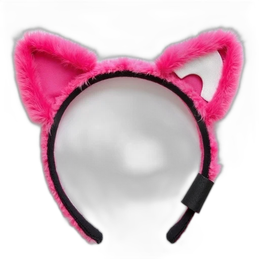 hat, mask, staff, weapon, pair, pink, soft, fluffy transparent PNG cut-out