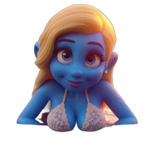 face, mask, 3d render, concept art, photorealistic, cartoon, blue, female transparent PNG cut-out