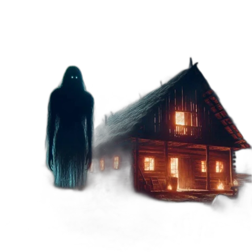 creature, mask, concept art, pixel art, 3d render, fantasy art, fog, night transparent PNG cut-out