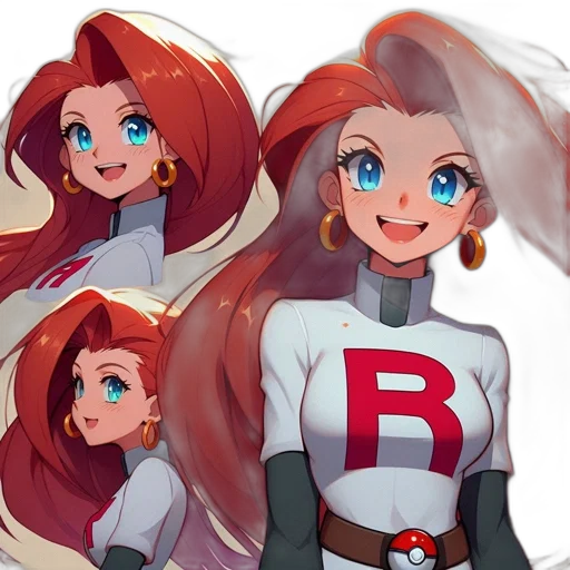 robot, hair, concept art, anime, cartoon, pixel art, red, colorful transparent PNG cut-out