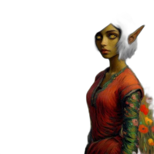 staff, dress, dragon, mask, fantasy art, concept art, 3d render, pixel art transparent PNG cut-out