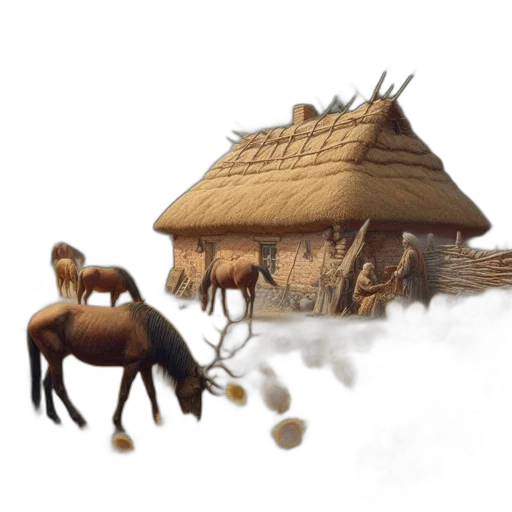 animal, concept art, 3d render, fantasy art, photorealistic, snow, fog, rain transparent PNG cut-out