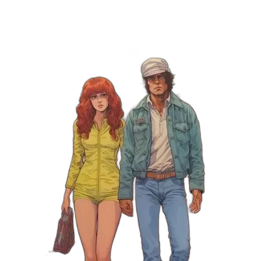 jacket, hat, dress, robot, concept art, comic book art, pixel art, photorealistic transparent PNG cut-out