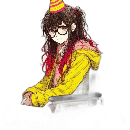 hat, jacket, crown, staff, anime, pixel art, watercolor, concept art transparent PNG cut-out