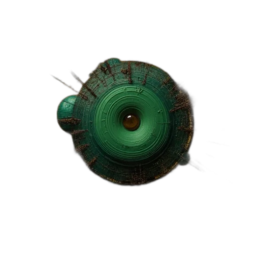 weapon, mask, jewelry, staff, 3d render, photorealistic, concept art, green transparent PNG cut-out
