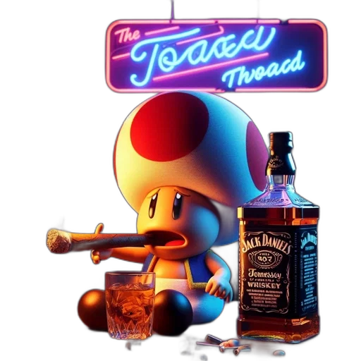 bottle, robot, food, staff, concept art, pixel art, 3d render, cyberpunk transparent PNG cut-out