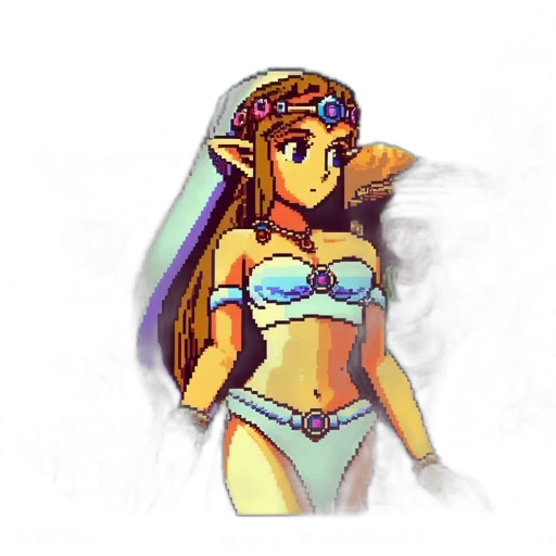 crown, jewelry, dress, staff, pixel art, concept art, watercolor, fantasy art transparent PNG cut-out