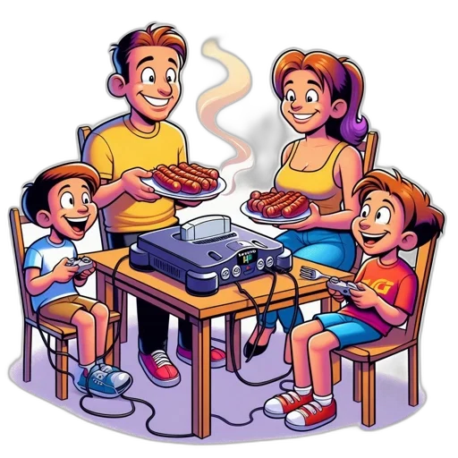 furniture, robot, staff, cartoon, concept art, comic book art, 3d render, fire transparent PNG cut-out
