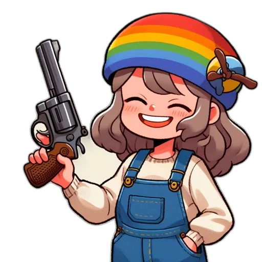 weapon, hat, staff, pixel art, cartoon, concept art, anime, animated transparent PNG cut-out