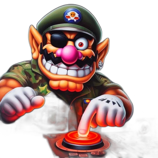 weapon, staff, concept art, 3d render, image, oversized, caricatured, wario transparent PNG cut-out