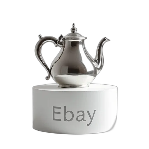 jewelry, bottle, furniture, photorealistic, 3d render, shiny, silver, teapot transparent PNG cut-out