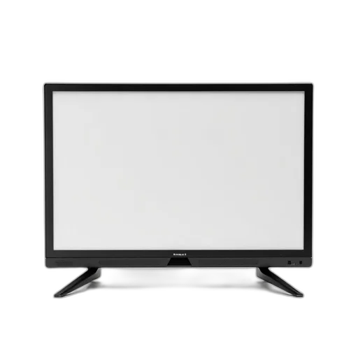 furniture, sleek, modern, flat-screen, television, black, bezel, blank transparent PNG cut-out