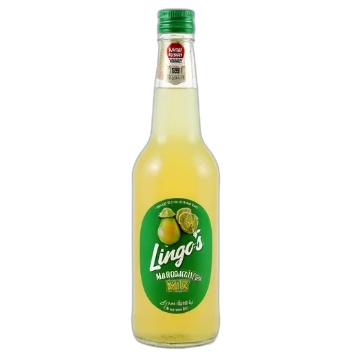 bottle, food, 3d render, lingo, margarita, mix, displayed, against transparent PNG cut-out