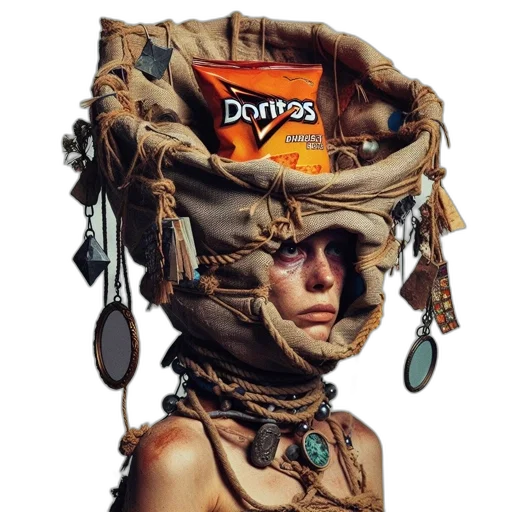 mask, robot, hat, face, concept art, cyberpunk, fantasy art, photorealistic transparent PNG cut-out