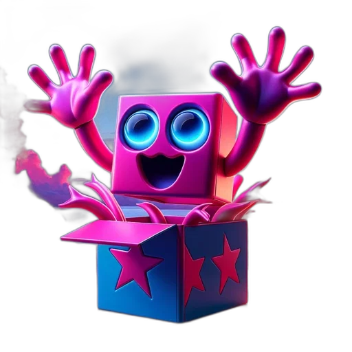 robot, staff, 3d render, concept art, fantasy art, photorealistic, animated, cube transparent PNG cut-out