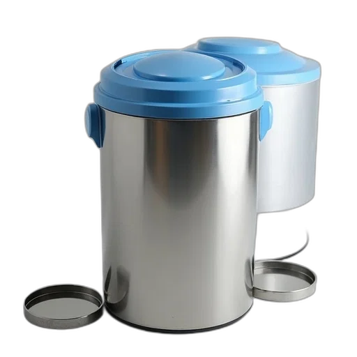 food, robot, 3d render, stainless transparent PNG cut-out
