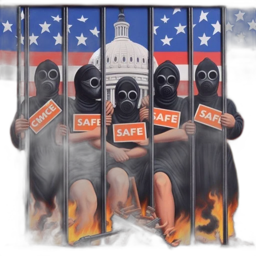 mask, concept art, fire, five, individuals, black, robes, gas transparent PNG cut-out