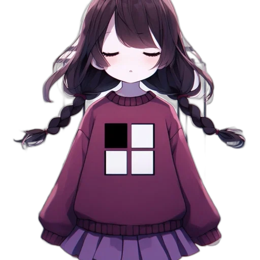 hair, dress, face, staff, pixel art, anime, concept art, vaporwave transparent PNG cut-out