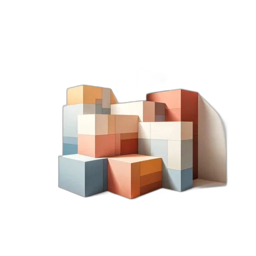 furniture, building, shoes, robot, 3d render, pixel art, concept art, photorealistic transparent PNG cut-out
