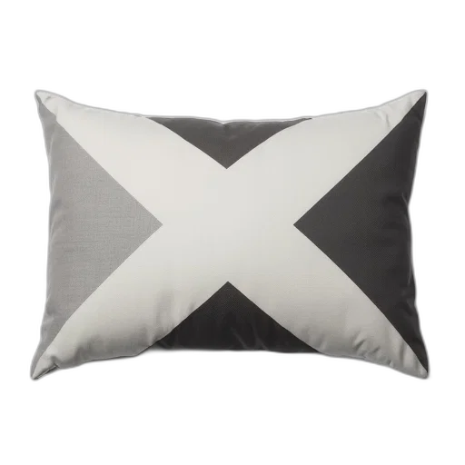gray, white, geometric, design, lumbar, pillow, cover transparent PNG cut-out