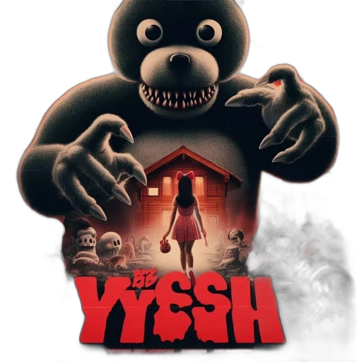 concept art, 3d render, poster, film, yyesh, fearsome, bear, emerges transparent PNG cut-out
