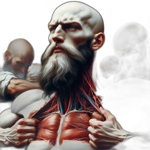 concept art, fantasy art, comic book art, photorealistic, detailed, realistic, portrait, bald transparent PNG cut-out