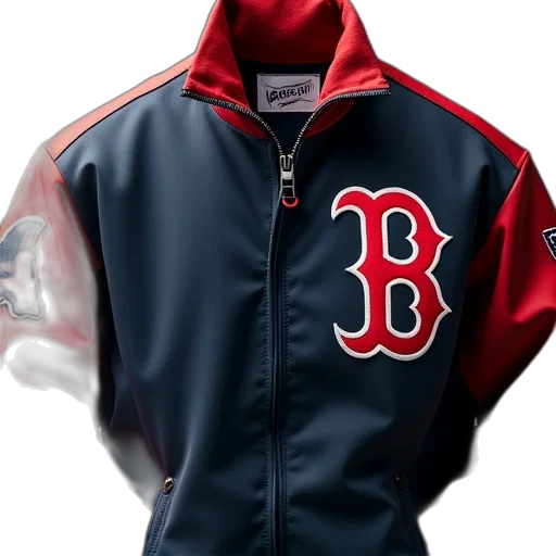 jacket, braves, red, sox, logo transparent PNG cut-out