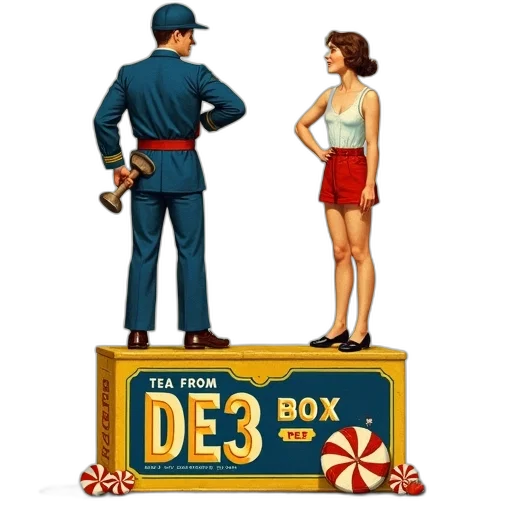 concept art, pixel art, 3d render, vintage-style, illustration, featuring, man, blue transparent PNG cut-out