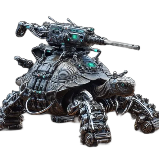 robot, weapon, dragon, concept art, 3d render, fantasy art, cyberpunk, technologically transparent PNG cut-out