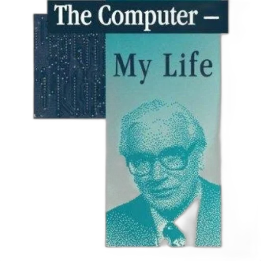 robot, vaporwave, cyberpunk, computer, life, book, cover, featuring transparent PNG cut-out