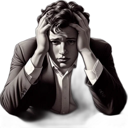 face, photorealistic, solitary, figure, young, man, clad, formal transparent PNG cut-out