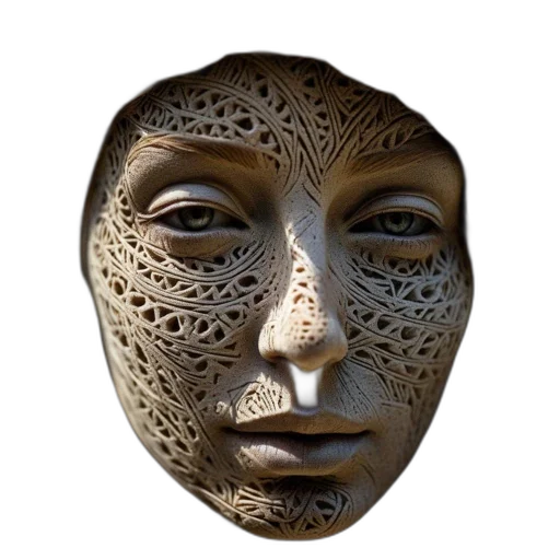 mask, face, jewelry, 3d render, photorealistic, concept art, fantasy art, detailed transparent PNG cut-out