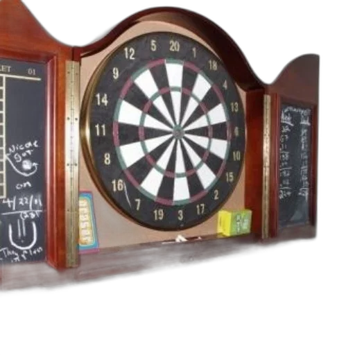 furniture, wooden, dartboard, cabinet, chalkboard, left, side, displaying transparent PNG cut-out