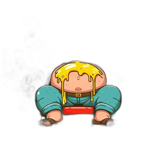jacket, staff, pixel art, concept art, cartoon, comic book art, cartoonish, king transparent PNG cut-out