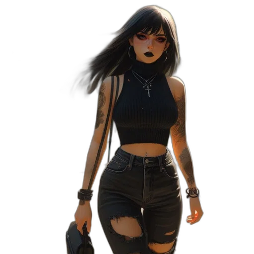 3d render, concept art, fantasy art, cyberpunk, neon lights, dark, monochrome, neon transparent PNG cut-out