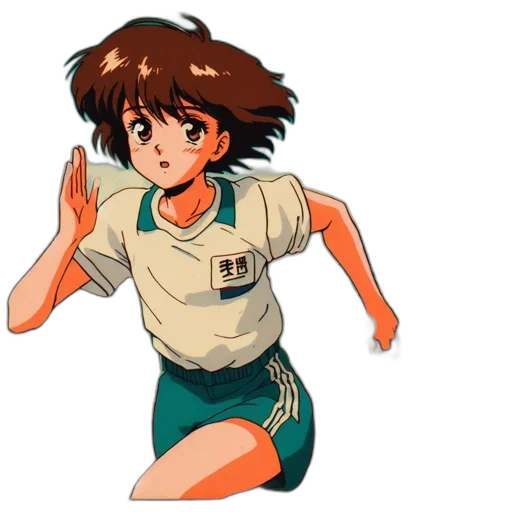 dress, jacket, hair, weapon, anime, vaporwave, concept art, pixel art transparent PNG cut-out
