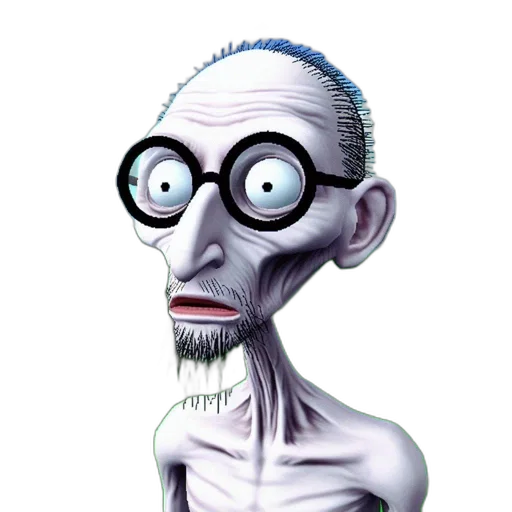 staff, face, creature, animal, cartoon, concept art, 3d render, comic book art transparent PNG cut-out