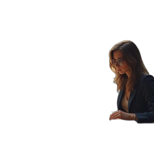 staff, jacket, hair, dress transparent PNG cut-out