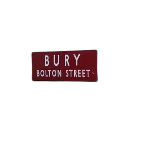building, city street, red, sign, brick, wall, reads, bury transparent PNG cut-out