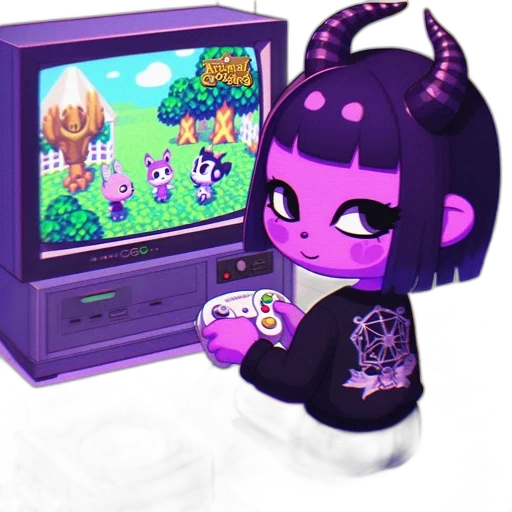 furniture, robot, creature, staff, vaporwave, pixel art, 3d render, concept art transparent PNG cut-out