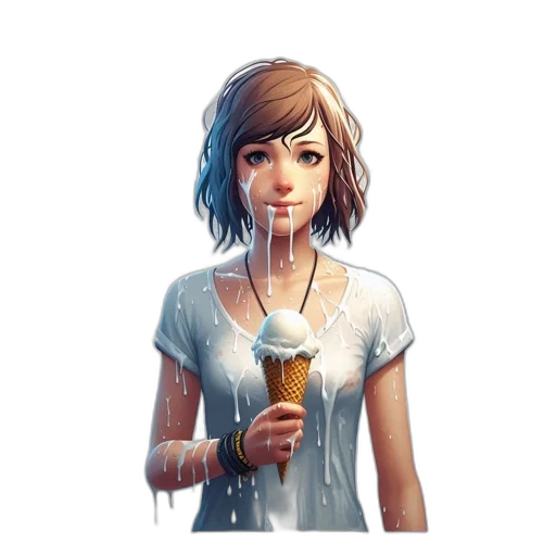 staff, face, dress, umbrella, concept art, pixel art, fantasy art, photorealistic transparent PNG cut-out