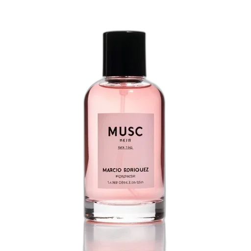 bottle, clear, glass, black, cap, containing, pink, liquid transparent PNG cut-out