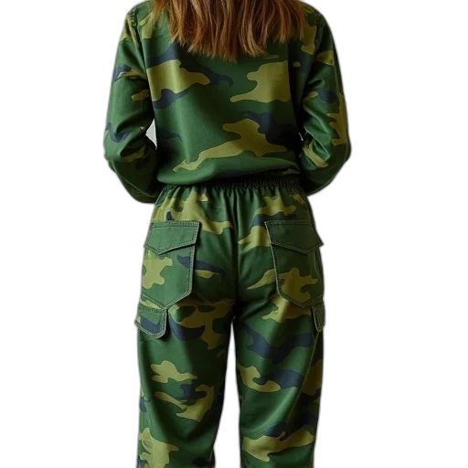 jacket, dress, green, camouflage transparent PNG cut-out