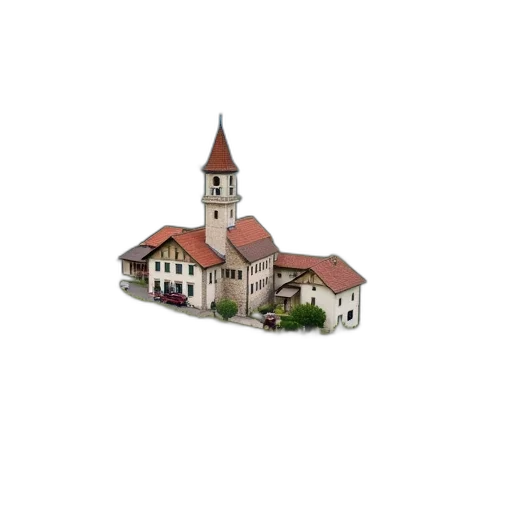 building, 3d render, concept art, pixel art transparent PNG cut-out