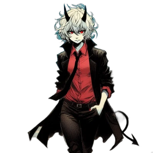 mask, staff, creature, jacket, concept art, pixel art, anime, cartoon transparent PNG cut-out
