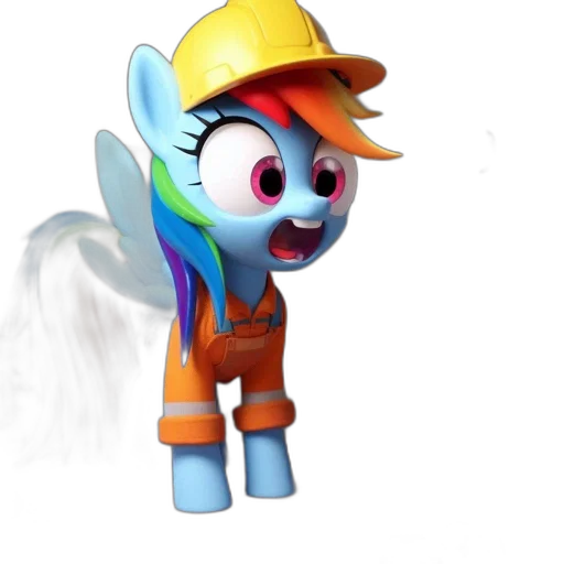 staff, hat, 3d render, concept art, fantasy art, cartoon, colorful, rainbow transparent PNG cut-out