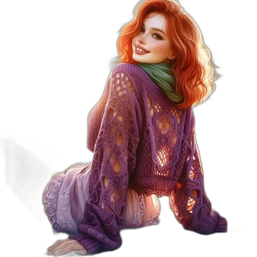 dress, jacket, fantasy art, watercolor, photorealistic, concept art, snow, colorful transparent PNG cut-out